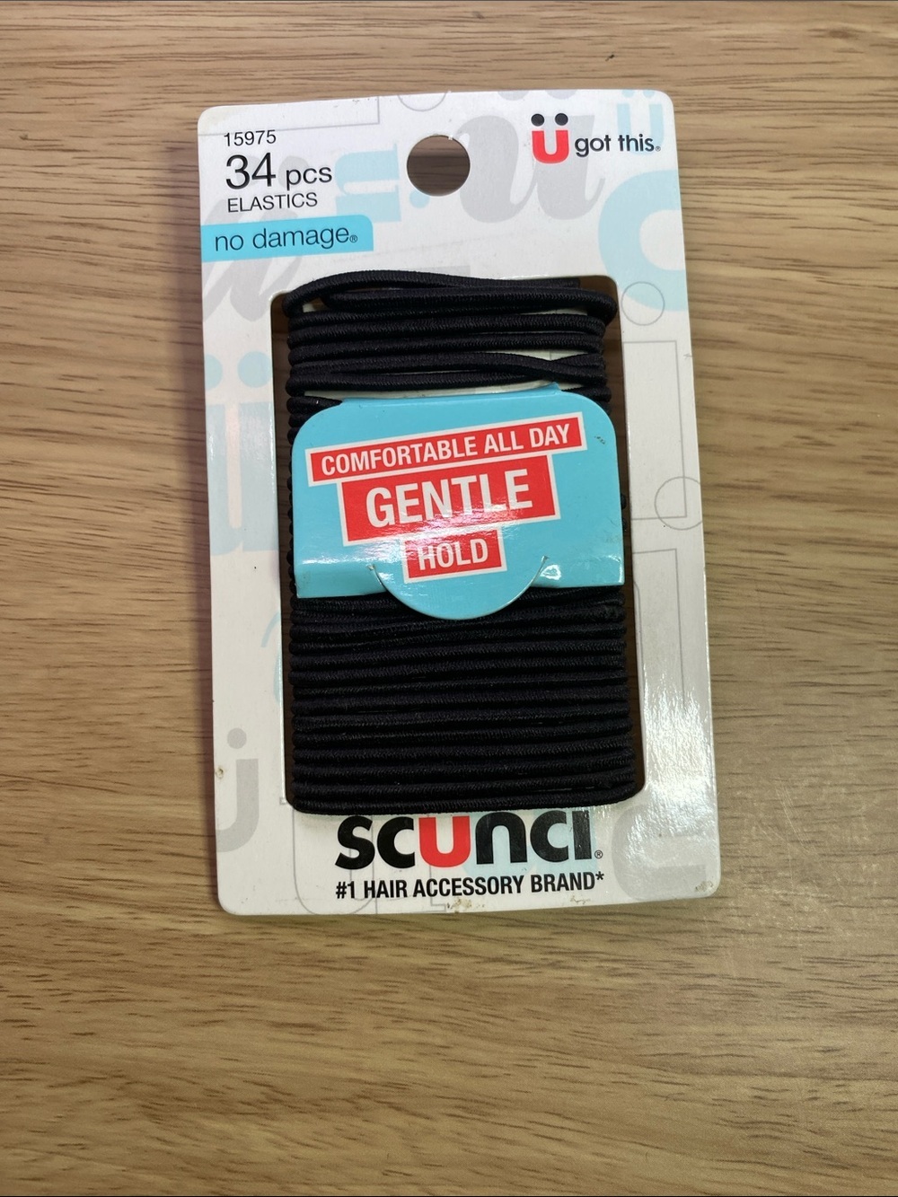 scunci Black No-Damage Elastic Hair Bands Pack of 34